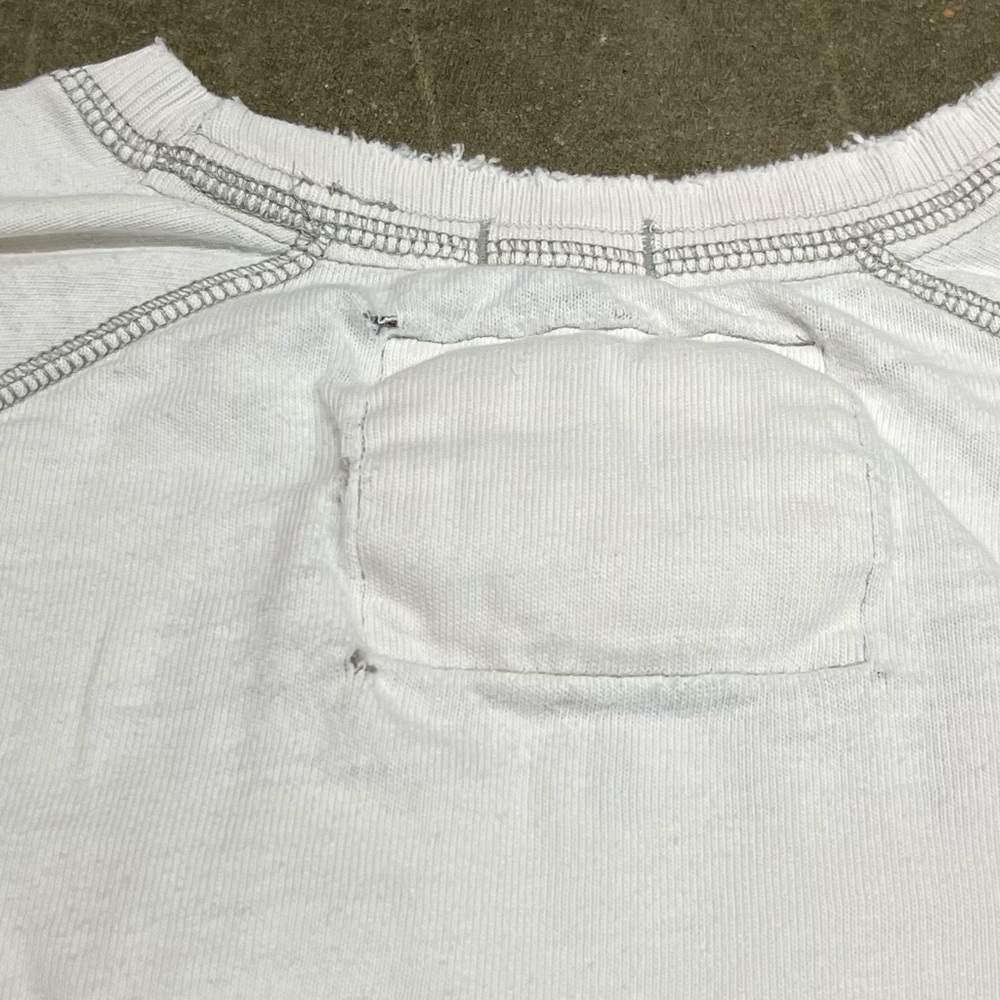 White Long-Sleeve Crewneck Shirt with Red 92 Graphic - Picture 10 of 10